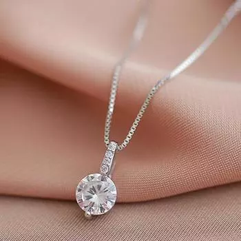 Ожерелье с подвеской Ins Style Shinny Round Diamond, классная цепочка на ключицу