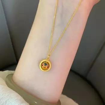 Ожерелье с подвеской из бисера Zakiram, цепочка на ключицу, улучшенное чувство удачи, удачи, тибетский бог богатства, китайский стиль для девочек