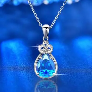 Ожерелье с подвеской из муассанита, женское полное бриллиантовое ожерелье с каплями воды, грушевидная цепочка на ключицы, розовое золото, сердечки и стрелки, ювелирные изделия с цирконом