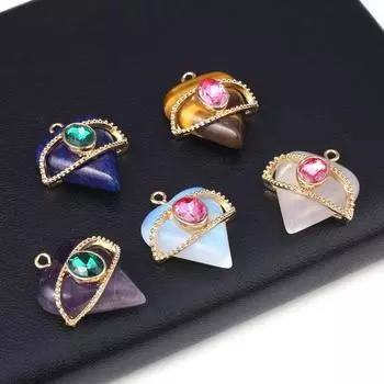 Ожерелье с подвеской из натурального камня опал/ляпис-лазурь, обмотка, кулон для изготовления ювелирных изделий, ожерелье, браслет, аксессуар 28x23x13mm