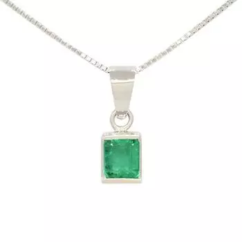 Ожерелье с подвеской из натурального изумруда, прямоугольная подвеска-пасьянс с зеленым драгоценным камнем