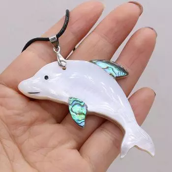 Ожерелье с подвеской из натуральной белой ракушки, модные украшения в форме животного, модные элегантные идеи подарков, подарки для влюбленных ювелирных изделий 70x35mm