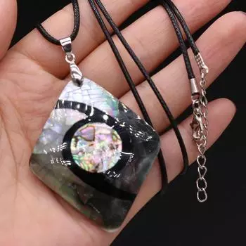 Ожерелье с подвеской из натуральной ракушки, модные ювелирные изделия, форма глаза, модные элегантные колье-колье, идеи подарков, ювелирные изделия, оптовая продажа, подарки для влюбленных 45x60mm