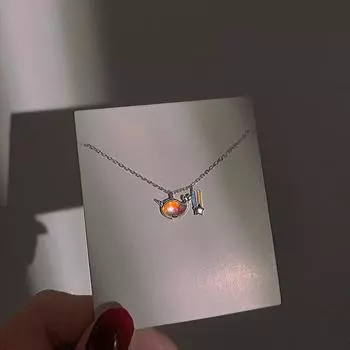 Ожерелье с подвеской из стерлингового серебра 925 пробы с лунным камнем и единорогом для женщин и девочек, вечерние модные украшения, колье-воротник Dz260