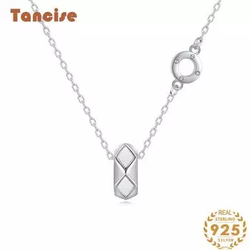 Ожерелье с подвеской из стерлингового серебра Tancision S925, женское модное универсальное ожерелье, модный подарок серебряный
