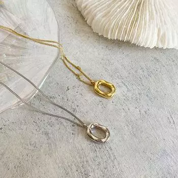 Ожерелье с подвеской из стерлингового серебра 925 пробы для женщин, минималистское ретро-цепочка на ключицу, ювелирные аксессуары, аксессуары 44cm серебряный