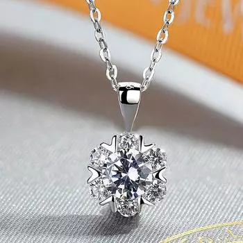 Ожерелье с подвеской из стерлингового серебра 925 пробы, корейское модное рождественское серебряное ожерелье со снежинкой 925