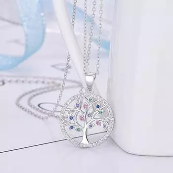 Ожерелье с подвеской из стерлингового серебра 925 пробы, серебряное ожерелье 925 пробы