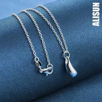 Ожерелье с подвеской из стерлингового серебра 925 пробы Модные свадебные украшения O-45CM