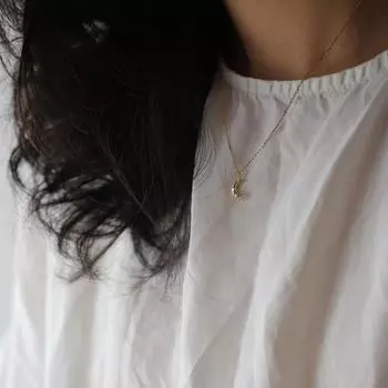 Ожерелье с подвеской из стерлингового серебра Shuizhongyue S925, гофрированное маленькое лунное ожерелье, легкая роскошь и простота, цепочка для ключицы 925