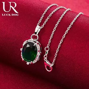 Ожерелье с подвеской из стерлингового серебра 925 пробы Модные свадебные украшения O-45CM