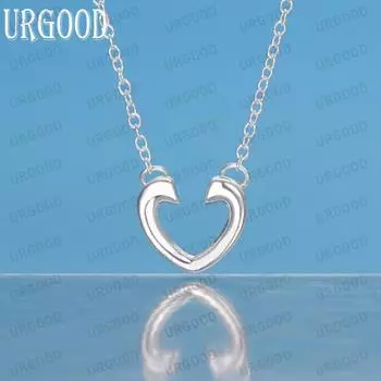 Ожерелье с подвеской из стерлингового серебра 925 пробы Модные свадебные украшения O-40CM