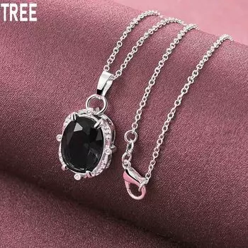 Ожерелье с подвеской из стерлингового серебра 925 пробы Модные свадебные украшения O-40CM