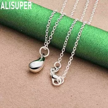 Ожерелье с подвеской из стерлингового серебра 925 пробы, модные свадебные украшения O-40CM