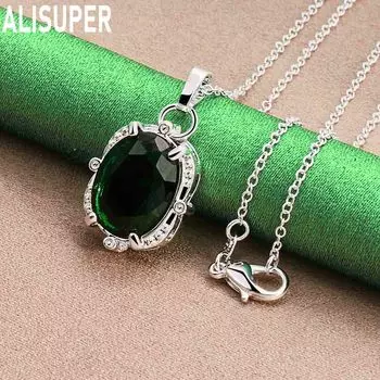 Ожерелье с подвеской из стерлингового серебра 925 пробы, модные свадебные украшения O-40CM