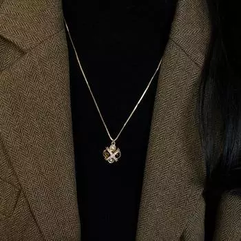 Ожерелье с подвеской из жемчуга и тигрового глаза Майяра, женское, ретро, легкое, роскошное, элегантное, модное, универсальное, на шею, на свитер