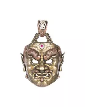 Ожерелье с подвеской Kongo Rikishi, статуэтка Nio, ожерелье с амулетом Nio, латунная медь, серебро 925 пробы, буддизм, кулон, ювелирные изделия, ожерелье, аксессуары, хорошая защита