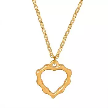 Ожерелье с подвеской Love Hollow из титановой стали и 18-каратного золота, не выцветает, нишевая индивидуальность, темперамент, аксессуары Майяра, цепочка на ключицу