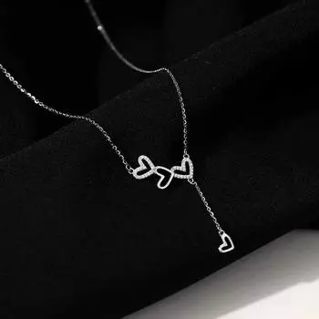 Ожерелье с подвеской Love Tassel для женщин с высококачественным легким роскошным нишевым дизайном Ins Style Clavicle Chain для подруги