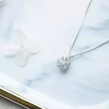 Ожерелье с подвеской «Одуванчик» в стиле Мори 2022 года, позолоченная цепочка на ключицу из стерлингового серебра s925 для женщин 925 Silver