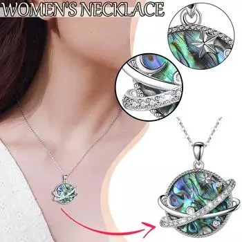 Ожерелье с подвеской Planet Sun Moon, женское модное ожерелье со звездой One Size