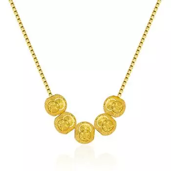 Ожерелье с подвеской в форме круга Wufu Linmen