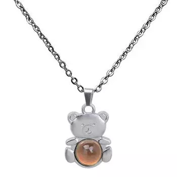Ожерелье с подвеской в форме медведя, меняющей эмоции и меняющей цвет и температуру