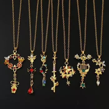 Ожерелье с подвеской в стиле аниме для женщин, ювелирная цепочка Kazuha Tartaglia Venti, аксессуары для косплея