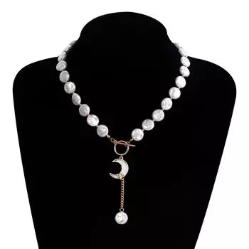 Ожерелье с подвеской в стиле барокко из искусственного жемчуга с кисточками для женщин, ювелирные изделия на цепочке