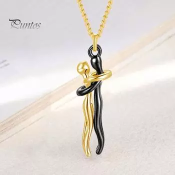 Ожерелье с подвеской в стиле хип-хоп для пар, женское и мужское ожерелье-обнимание для любителей панка, обещание, ювелирное изделие для свадебной вечеринки, подарок разноцветный