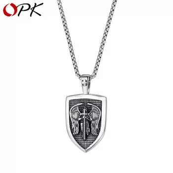 Ожерелье с подвеской в стиле ретро OPK 3X550mm серебряный