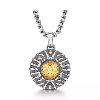 Ожерелье с подвеской в стиле ретро для мужчин, ювелирные изделия, индивидуальное трендовое ожерелье с цветочным узором, серебряная цепочка 925 пробы, мужские аксессуары-колье