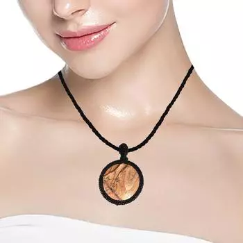 Ожерелье с подвеской в технике макраме с изображением яшмы «Кристалл йоги»? Ювелирные изделия из драгоценных камней