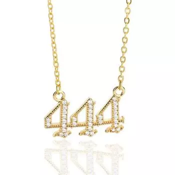 Ожерелье с подвеской в виде ангела с номером 444, ожерелье из нержавеющей стали с подвеской в виде ангела для женщин, золото 444, ожерелье с подвеской в виде дьявола из циркония, ювелирные изделия