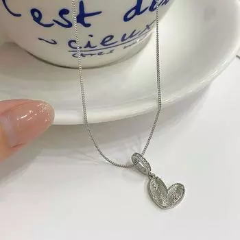 Ожерелье с подвеской в виде бабочки и бриллиантового сердца, французская цепочка Циси на День святого Валентина