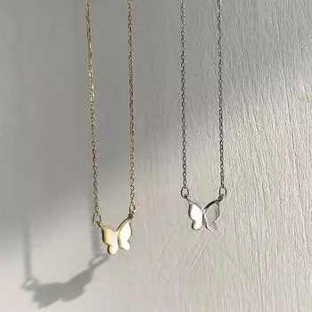 Ожерелье с подвеской в виде белой бабочки Fritillaria, женский модный и компактный дизайн, цепочка-чокер слоновая кость