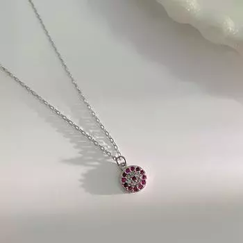 Ожерелье с подвеской в виде бриллиантового круга «Глаз дьявола» для женщин, тонкая цепочка Clarbone, дизайн Niche