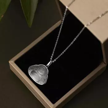 Ожерелье с подвеской в виде Будды Гонга из стерлингового серебра 925 пробы с кварцитом и нефритом, женская цепочка на ключицу, модные украшения 925 Silver