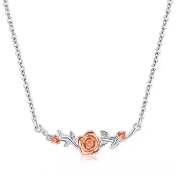 Ожерелье с подвеской в виде цветка розы для женщин, подвески, модные украшения, подарки для девочек