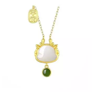 Ожерелье с подвеской в виде дракона Ping An Bubble, женская новая китайская стильная высококачественная цепочка на ключицу, подарок