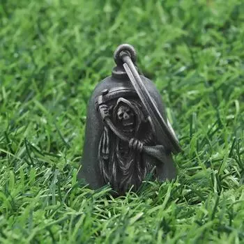 Ожерелье с подвеской в виде европейца в стиле ретро со смертью и колокольчиком