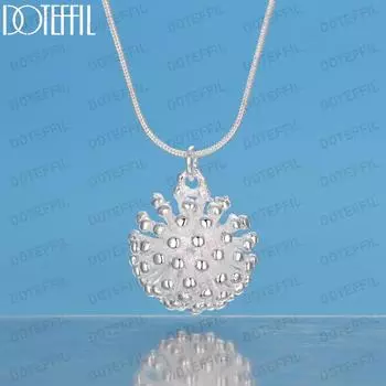 Ожерелье с подвеской в виде фейерверка из стерлингового серебра 925 пробы, модные свадебные украшения S-40CM