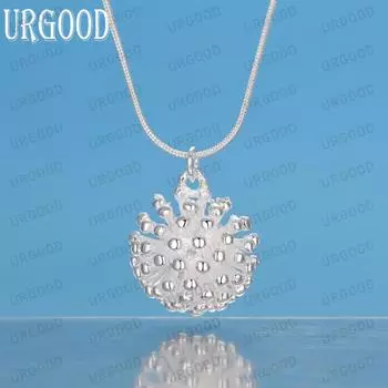 Ожерелье с подвеской в виде фейерверка из стерлингового серебра 925 пробы, модные свадебные украшения S-40CM