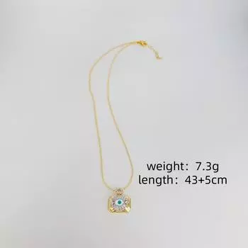 Ожерелье с подвеской в виде глаза, винтажное ожерелье в виде глаза в стиле High Court, треугольное квадратное ожерелье