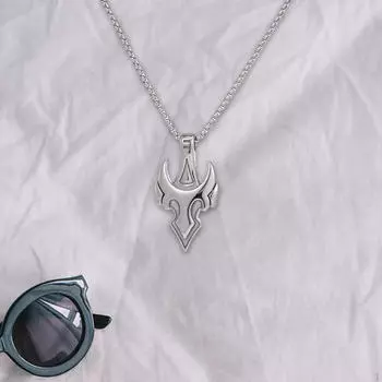 Ожерелье с подвеской в виде головы быка с подсветкой, модные ювелирные изделия, аксессуары для поклонников, длинная цепочка с подвесками blue