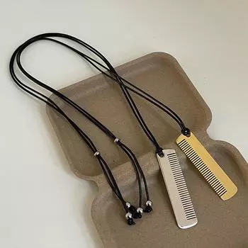 Ожерелье с подвеской в виде гребня, женская нишевая индивидуальность, универсальная цепочка на шею, цепочка на свитер