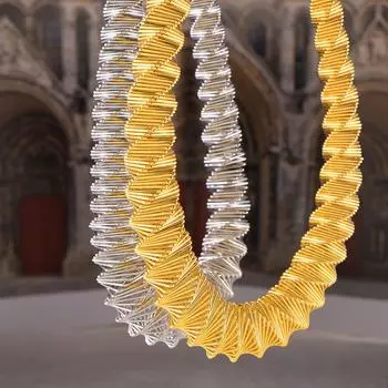 Ожерелье с подвеской в виде хрустящей нити и принтом ветра