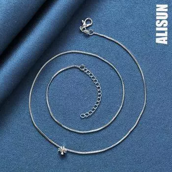 Ожерелье с подвеской в виде клевера из стерлингового серебра 925 пробы, модные свадебные украшения 45CM