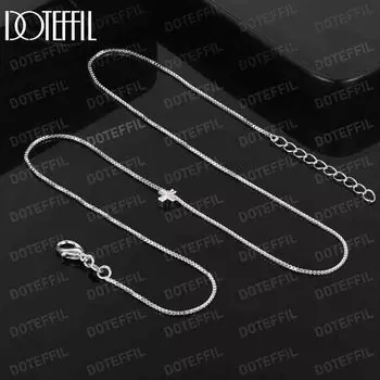 Ожерелье с подвеской в виде клевера из стерлингового серебра 925 пробы, модные свадебные украшения 45CM