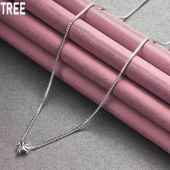 Ожерелье с подвеской в виде клевера из стерлингового серебра 925 пробы, модные свадебные украшения 45CM